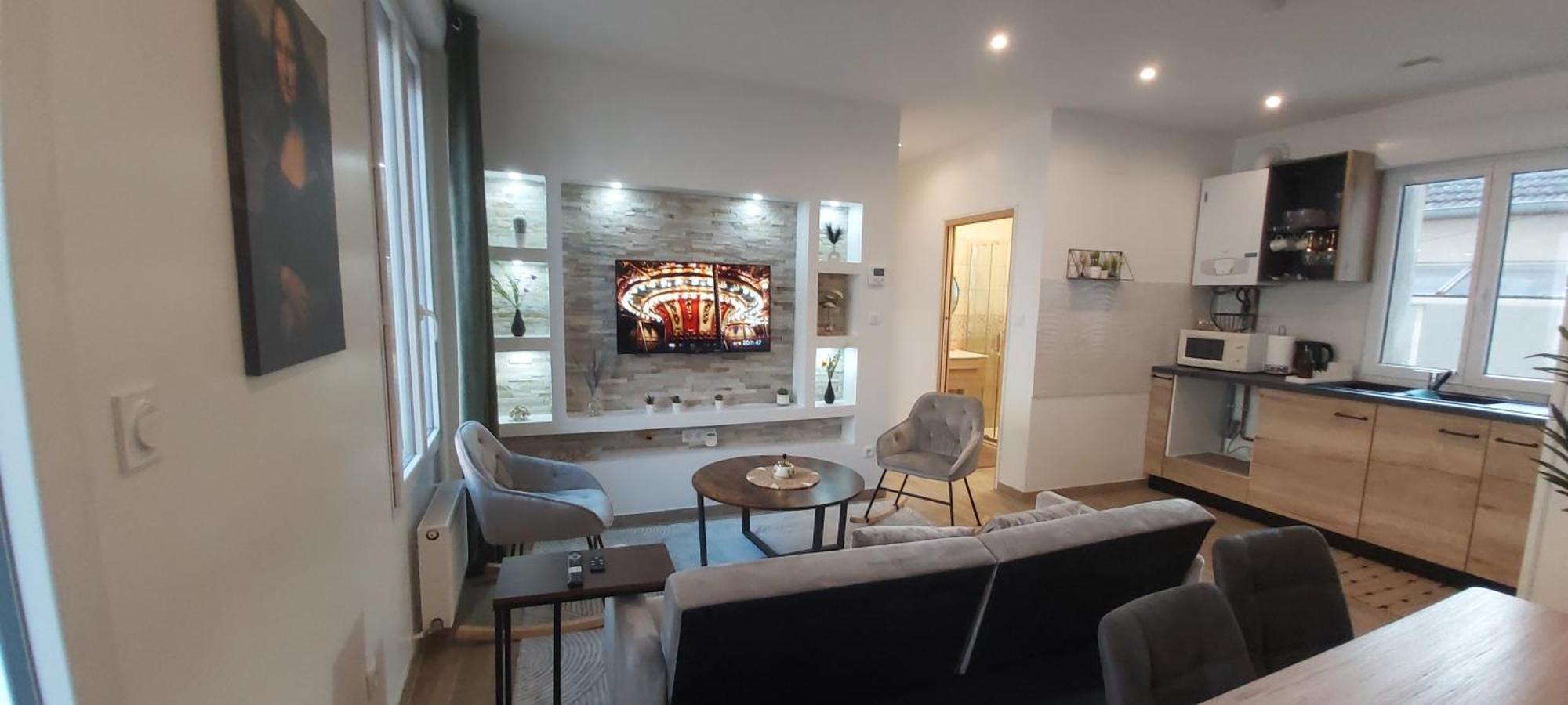 Les Suite Appartement A Chalon Sur Saone Rum bild